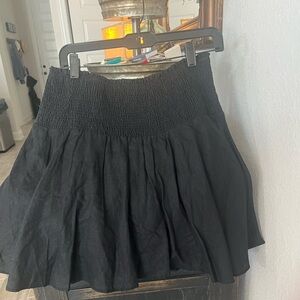 NWT Black Linen lined skirt